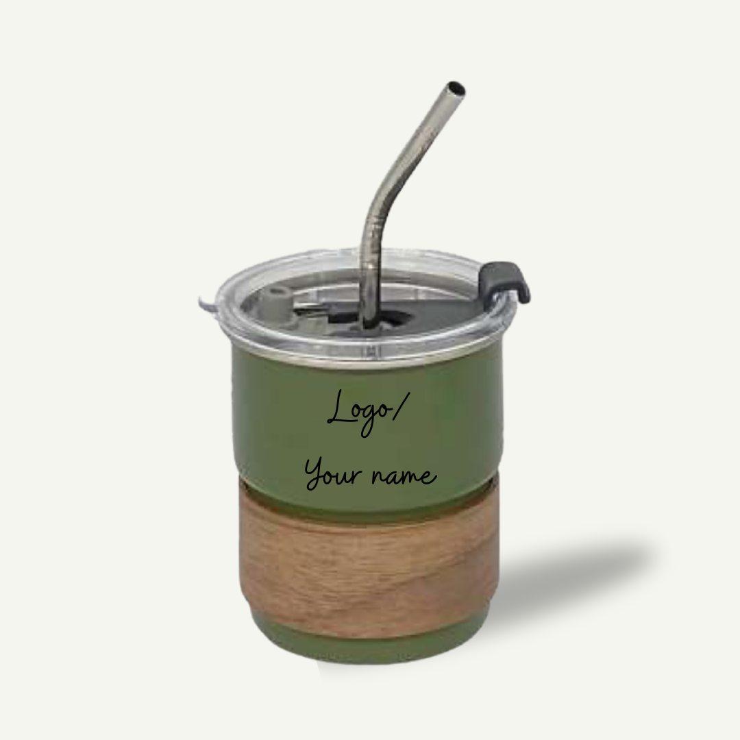 Tumbler with wood sleeve