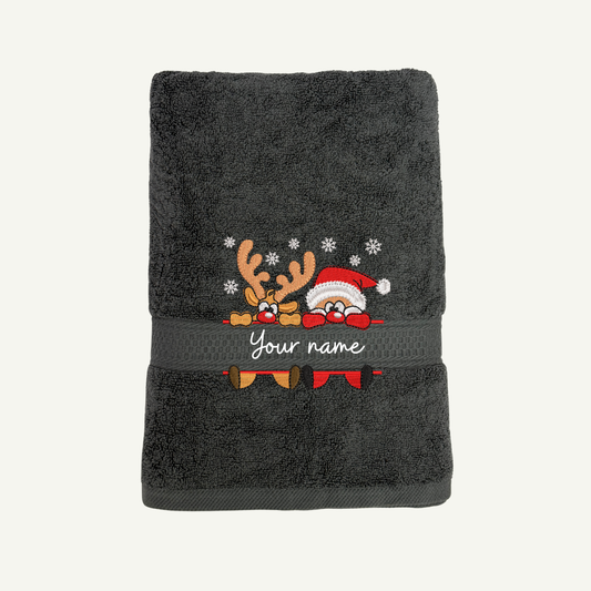 Santa and Rudolph Towel
