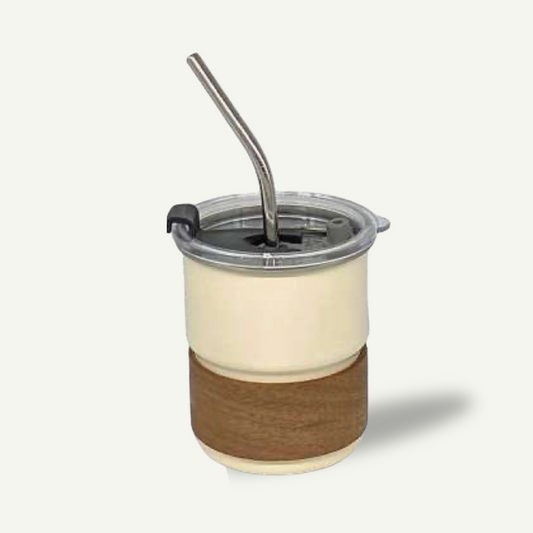Tumbler with wood sleeve