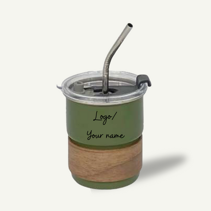Tumbler with wood sleeve