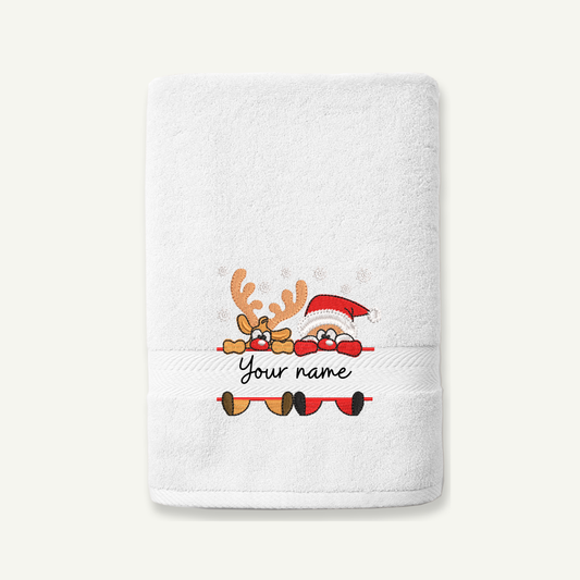 Santa and Rudolph Towel