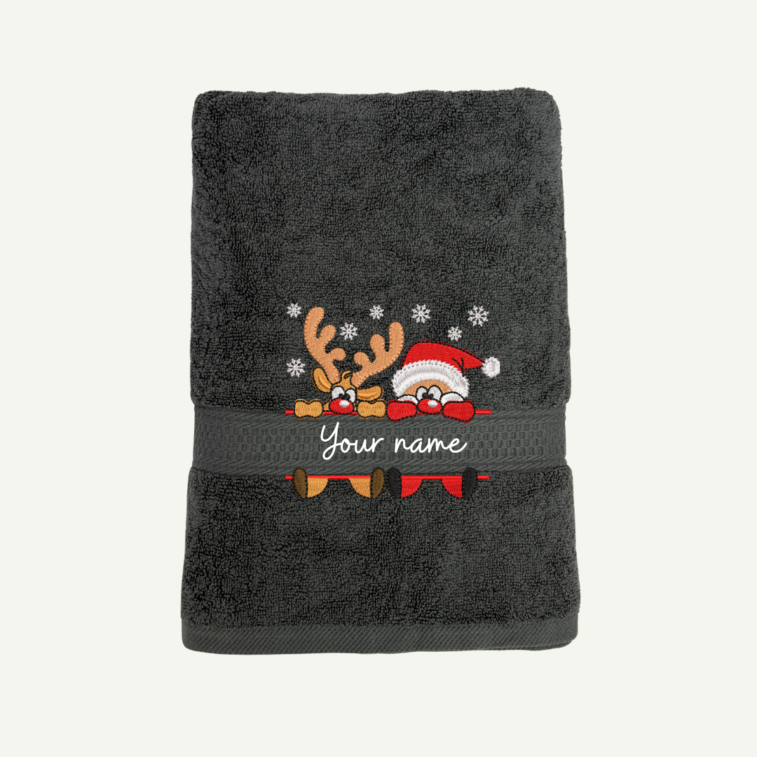 Santa and Rudolph Towel