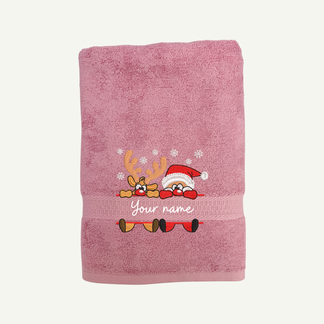 Santa and Rudolph Towel