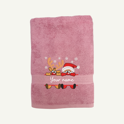 Santa and Rudolph Towel
