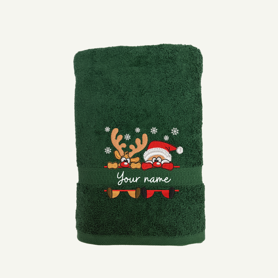 Santa and Rudolph Towel
