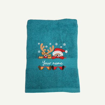 Santa and Rudolph Towel
