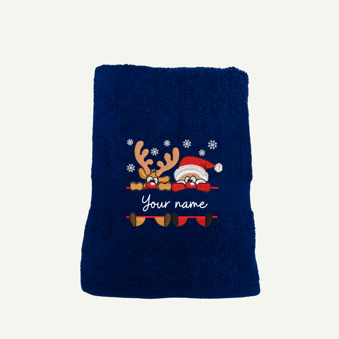Santa and Rudolph Towel