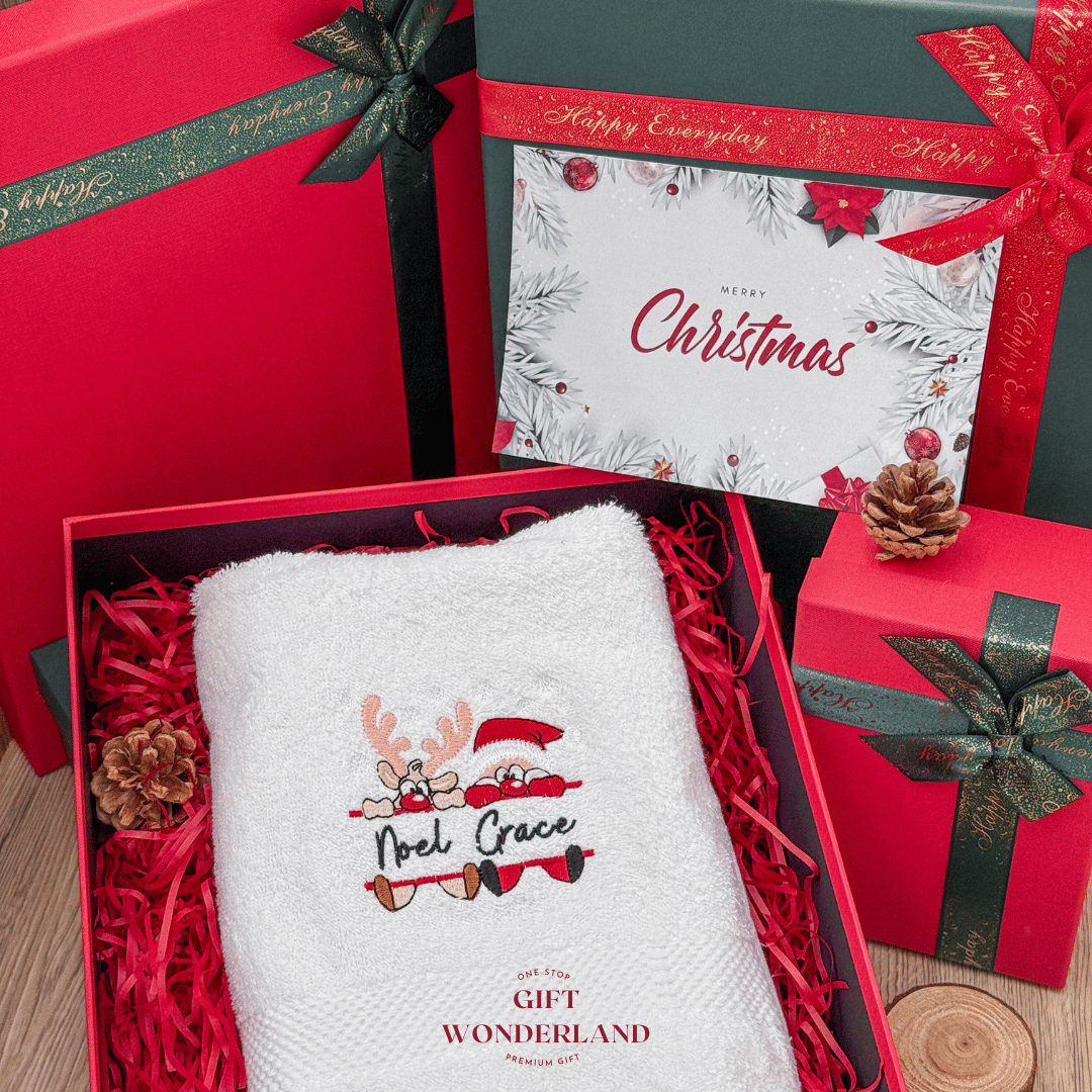 Santa and Rudolph Towel