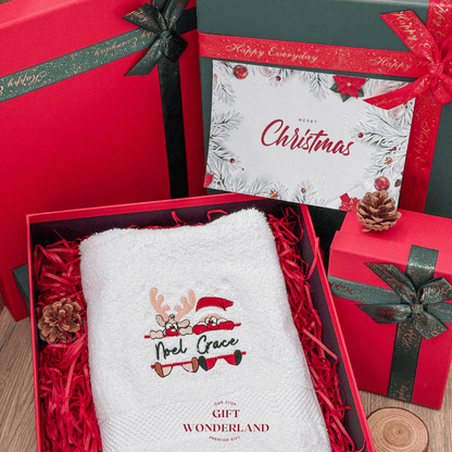 Santa and Rudolph Towel